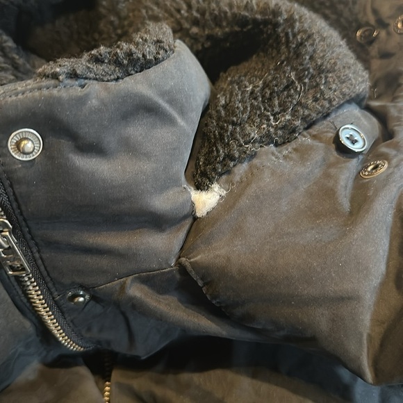 Hollister California 1922 black puffer jacket bungee waist front pockets zipper - Picture 11 of 13